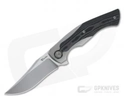 Reate Knives Coyote ELB Stonewashed M390 Wave Carbon Fiber Titanium Frame Lock Flipper