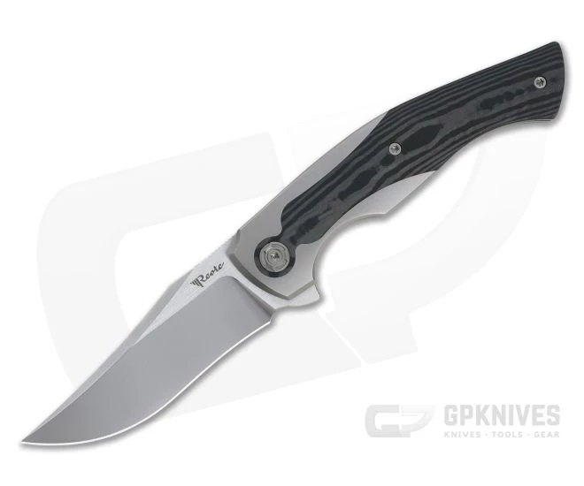Reate Knives Coyote ELB Stonewashed M390 Wave Carbon Fiber Titanium Frame Lock Flipper 3 Reate Knives Coyote ELB Stonewashed M390 Wave Carbon Fiber Titanium Frame Lock Flipper