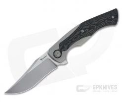 Reate Knives Coyote ELB Stonewashed M390 Carbon Fiber Titanium Frame Lock Flipper