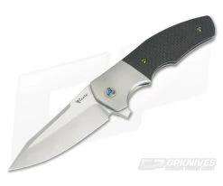 Reate Knives Crossroads Kirby Lambert Design M390 Carbon Fiber Titanium Bolster Liner Lock Flipper Prototype