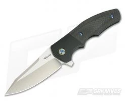Reate Knives Crossroads Kirby Lambert Design M390 Carbon Fiber Black PVD Bolster Liner Lock Flipper