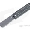 D Rocket Design MaximX EDC Flipper Black M390 Carbon Fiber Folding Knife 0036