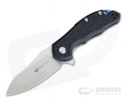 Steel Will Modus Mini Satin D2 Flipper Black FRN F25M-11