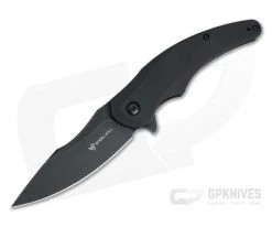 Steel Will Arcturus Flipper Black Stonewashed D2 Black G10 F55-03