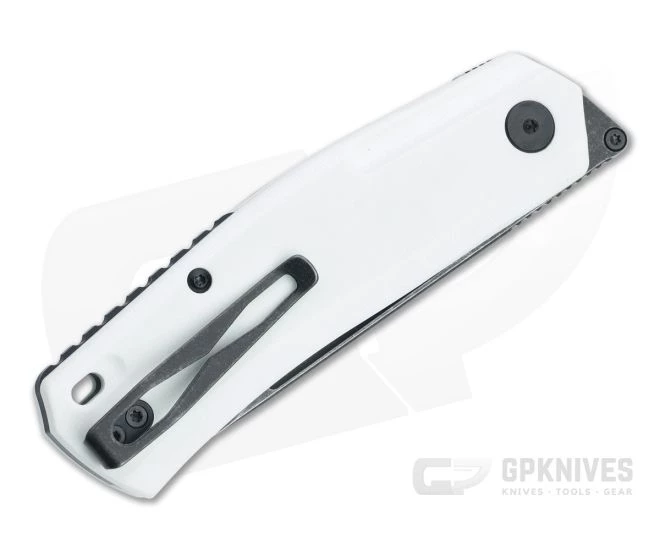 Steel Will Fjord Black Stonewashed D2 White G10 Liner Lock Front Flipper F71-21 4 Steel Will Fjord Black Stonewashed D2 White G10 Liner Lock Front Flipper F71-21 - Image 2