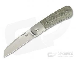 Pena Knives X Series Front Flipper Apache Bolstered Green Canvas Micarta