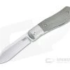Pena Knives X Series Front Flipper Dogleg Jack Bolstered Green Canvas Micarta