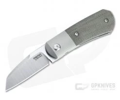Pena Knives X Series Front Flipper Micro Apache Bolstered Green Canvas Micarta