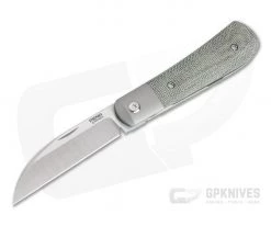 Pena Knives X Series Front Flipper Swayback Bolstered Green Canvas Micarta