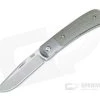 Pena Knives X Series Front Flipper Trapper Bolstered Green Canvas Micarta