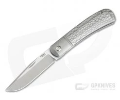 Pena Knives X Series Front Flipper Trapper Bolstered Jigged Titanium