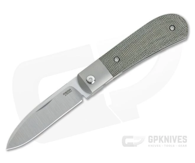Pena Knives X Series Front Flipper Zulu Bolstered Green Canvas Micarta 3 Pena Knives X Series Front Flipper Zulu Bolstered Green Canvas Micarta