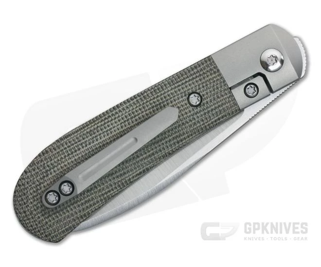 Pena Knives X Series Front Flipper Zulu Bolstered Green Canvas Micarta 4 Pena Knives X Series Front Flipper Zulu Bolstered Green Canvas Micarta - Image 2