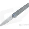 MKM x Zieba Flame Light Flipper Drop Point Stonewashed M390 Black Micarta Folder FL01L-BC -Outlet Flippers Store fl01l bc 1