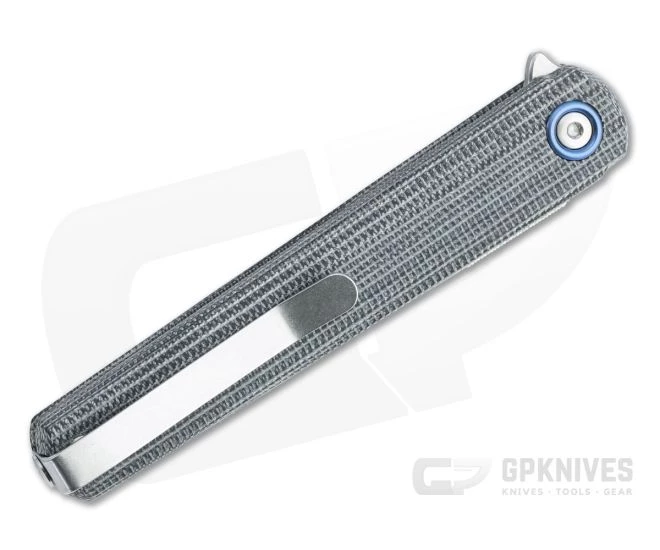 MKM x Zieba Flame Light Flipper Drop Point Stonewashed M390 Black Micarta Folder FL01L-BC 4 MKM x Zieba Flame Light Flipper Drop Point Stonewashed M390 Black Micarta Folder FL01L-BC - Image 2