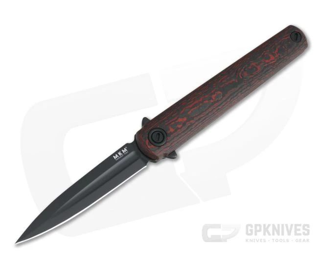 MKM Zieba Flame Dagger PVD M390 Red Lava Carbon Fiber Titanium Frame Lock Flipper FL02-FCLTD 3 MKM Zieba Flame Dagger PVD M390 Red Lava Carbon Fiber Titanium Frame Lock Flipper FL02-FCLTD