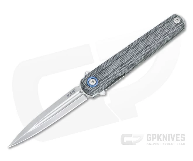 MKM x Zieba Flame Light Flipper Dagger Stonewashed M390 Black Micarta Folder FL02L-BC 3 MKM x Zieba Flame Light Flipper Dagger Stonewashed M390 Black Micarta Folder FL02L-BC