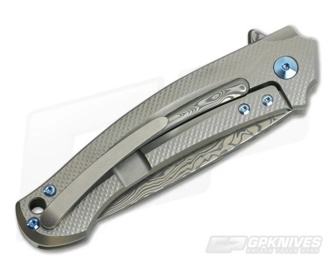 MKM Mikita Burnley Arvenis Vinland Damasteel Inlaid Titanium Frame Lock Flipper FX01-D 4 MKM Mikita Burnley Arvenis Vinland Damasteel Inlaid Titanium Frame Lock Flipper FX01-D - Image 2
