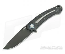MKM Mikita Burnley Arvenis Black PVD M390 Marbled Carbon Fiber Titanium Inlaid Flipper FX01-MCT