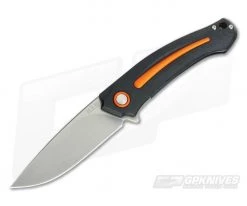 MKM Mikita Burnley Arvenis M390 Orange Aluminum Inlays Black G10 Liner Lock Flipper FX01-MG-OR