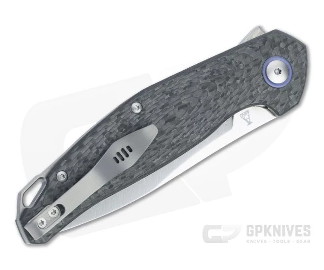MKM Anso Goccia Satin M390 3D Carbon Fiber Liner Lock Flipper GC-CF 4 MKM Anso Goccia Satin M390 3D Carbon Fiber Liner Lock Flipper GC-CF - Image 2
