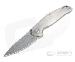 MKM Anso Goccia Flipper Limited #048 Damasteel Titanium Liner Lock Folder GC-D