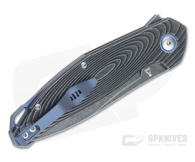 MKM Anso Goccia Dark Stonewashed M390 3D Titanium Liner Lock Flipper GC-TDSW 4 MKM Anso Goccia Dark Stonewashed M390 3D Titanium Liner Lock Flipper GC-TDSW - Image 2