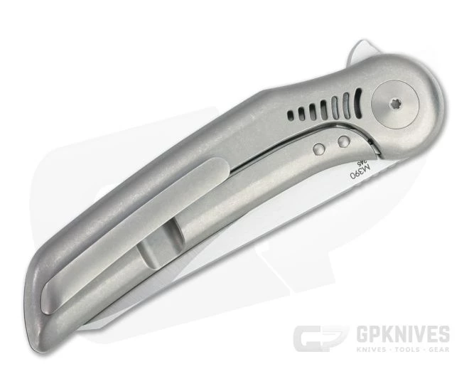 Reate Knives Gents #9 Flipper Satin M390 Light Bead Blasted Titanium Folder 4 Reate Knives Gents #9 Flipper Satin M390 Light Bead Blasted Titanium Folder - Image 2