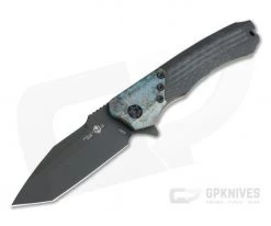 Heretic Knives Wraith Tanto DLC Elmax Chemtina Brass Integral Carbon Fiber Frame Lock Flipper H101-6A-CF/CHEM