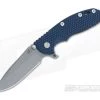 Hinderer Knives XM-18 3.5" Black-Blue Fatty Spanto Battle Bronze Frame -Outlet Flippers Store hk 0112