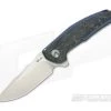 Reate Knives JACK Integral Satin M390 Marbled Carbon Fiber Blue Titanium Frame Lock Flipper -Outlet Flippers Store jack 003 3