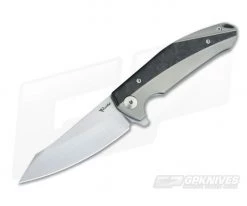 Reate Knives K-1 Marble Carbon Fiber RWL34 Hand Rubbed Flipper