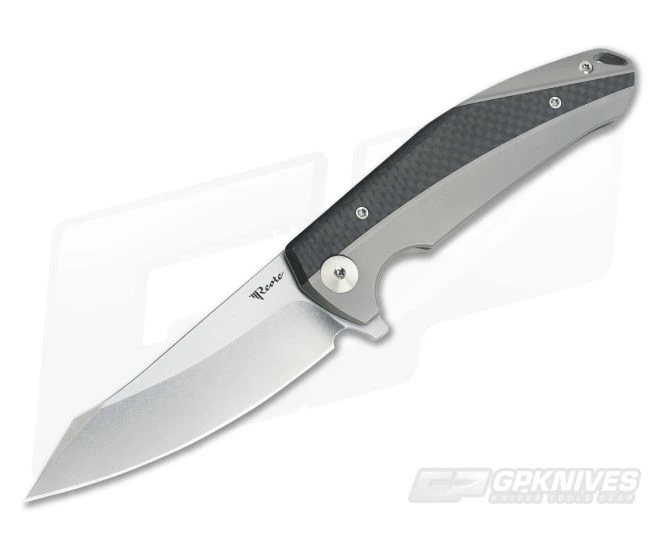 Reate Knives K-1 Carbon Fiber RWL34 Stonewash Flipper 3 Reate Knives K-1 Carbon Fiber RWL34 Stonewash Flipper