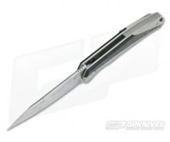 Reate Knives K-1 Marbled Carbon Fiber Titanium Damasteel Flipper -Outlet Flippers Store k1 v9 3