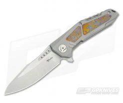 Reate Knives K-3 Mokuti Inlay Drop Point CTS-204P Flipper