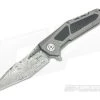 Reate Knives K-3 Carbon Fiber Inlay Compound Ground Damasteel Flipper -Outlet Flippers Store k3 008 1