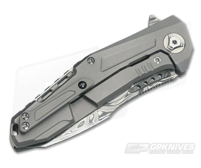 Reate Knives K-3 Carbon Fiber Inlay Compound Ground Damasteel Flipper 4 Reate Knives K-3 Carbon Fiber Inlay Compound Ground Damasteel Flipper - Image 2