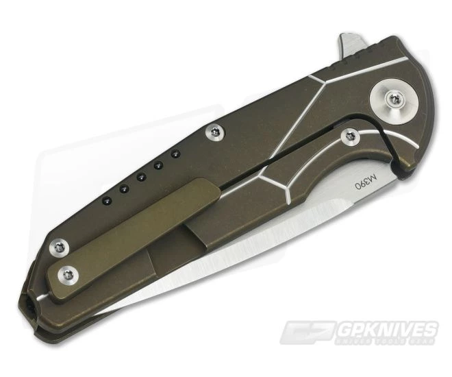 Reate Knives K-4 Carbon Fiber Inlay Bronze Anodized Titanium M390 Flipper 4 Reate Knives K-4 Carbon Fiber Inlay Bronze Anodized Titanium M390 Flipper - Image 2