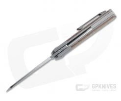 Pena Knives X Series KICKSTOP Flipper Apache Brown Canvas Micarta Folding Knife -Outlet Flippers Store kfa bcm 3