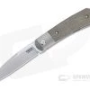Pena Knives X Series KICKSTOP Flipper Apache Green Canvas Micarta Folding Knife -Outlet Flippers Store kfa gcm 1