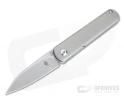 Kizer Feist Lundquist Stonewashed S35VN Titanium Frame Lock Front Flipper KI3499