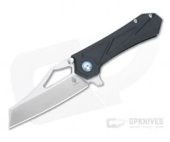 Kizer Maestro Reverse Tanto Satin S35VN Black Titanium Frame Lock Flipper KI4529