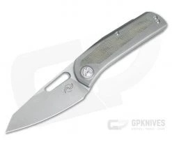 Liong Mah Design KUF v2 Green Micarta Top Flipper M390