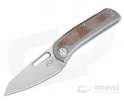Liong Mah Design KUF v2 Natural Micarta Top Flipper M390