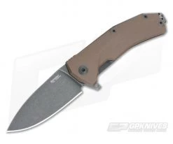 LionSteel KUR Flipper Brown G10 Black PVD Blade