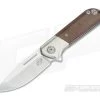 Liong Mah Designs Lanny S35VN Brown Canvas Micarta Flipper -Outlet Flippers Store lanny 002 1