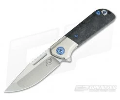 Liong Mah Design Lanny M390 Marbled Carbon Fiber Flipper