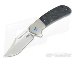 Pena Knives X-Series Lanny's Clip Flipper S35VN Marbled Carbon Fiber