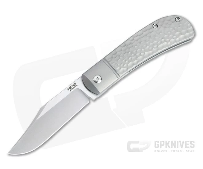 Pena Knives X-Series Lanny's Clip Front Flipper Satin M390 Jigged Titanium 3 Pena Knives X-Series Lanny's Clip Front Flipper Satin M390 Jigged Titanium