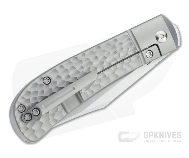 Pena Knives X-Series Lanny's Clip Front Flipper Satin M390 Jigged Titanium 4 Pena Knives X-Series Lanny's Clip Front Flipper Satin M390 Jigged Titanium - Image 2